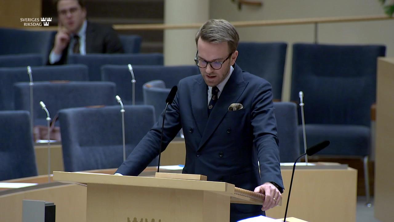 Stillbild från Interpellationsdebatt, Stark järnväg för ökad försvarsförmåga