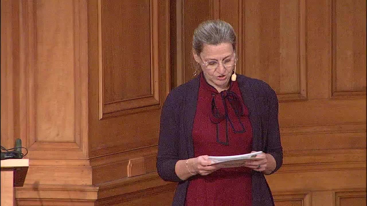 Stillbild från Öppet seminarium, Séminaire en l'honneur de la lauréate du prix Nobel de la paix 2023 