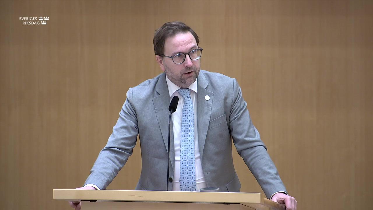 Stillbild från Debatt om förslag, Utgiftsområde 15 Studiestöd