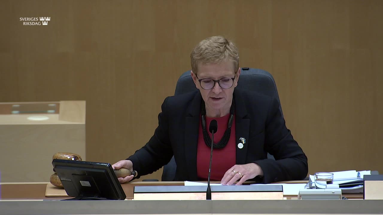 Stillbild från Beslut, Beslut: Utgiftsområde 21 Energi