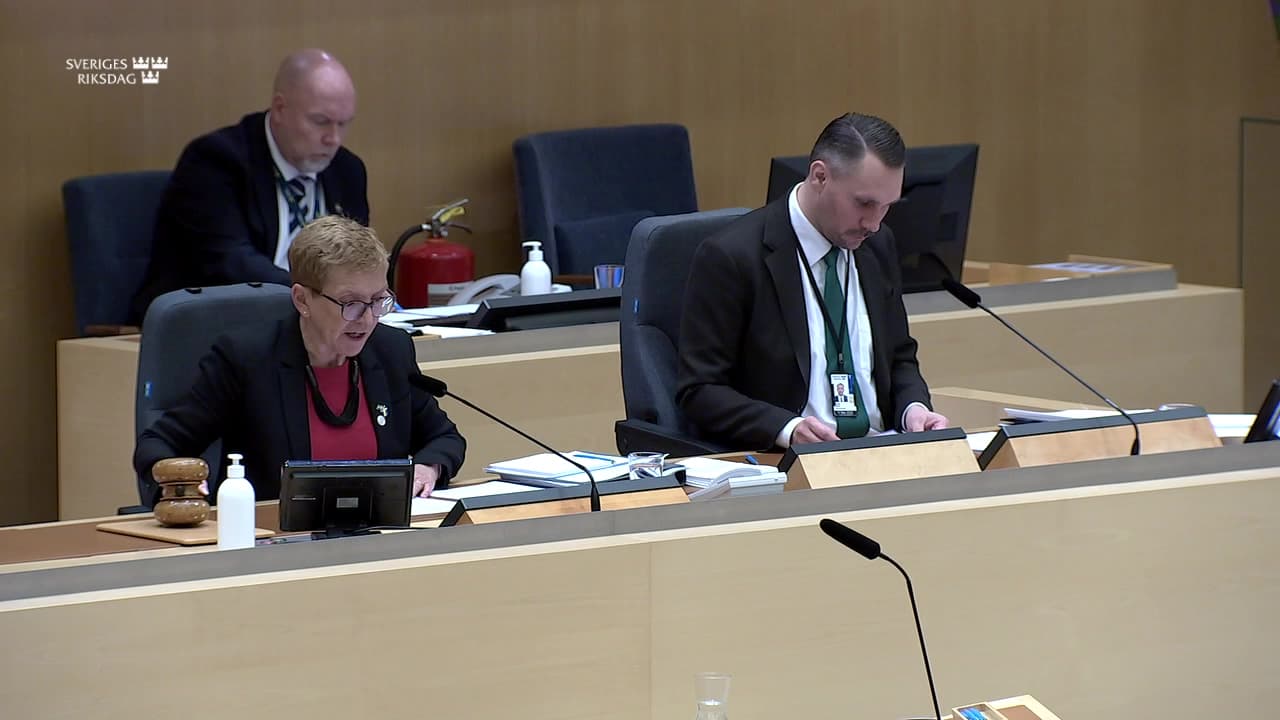 Stillbild från Beslut, Beslut: Utgiftsområde 13 Integration och jämställdhet