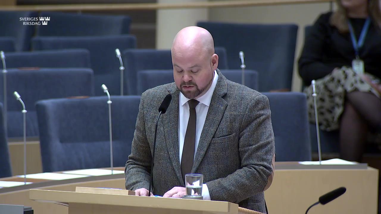Stillbild från Interpellationsdebatt, Sveriges landsbygder i EU-kommissionens vision