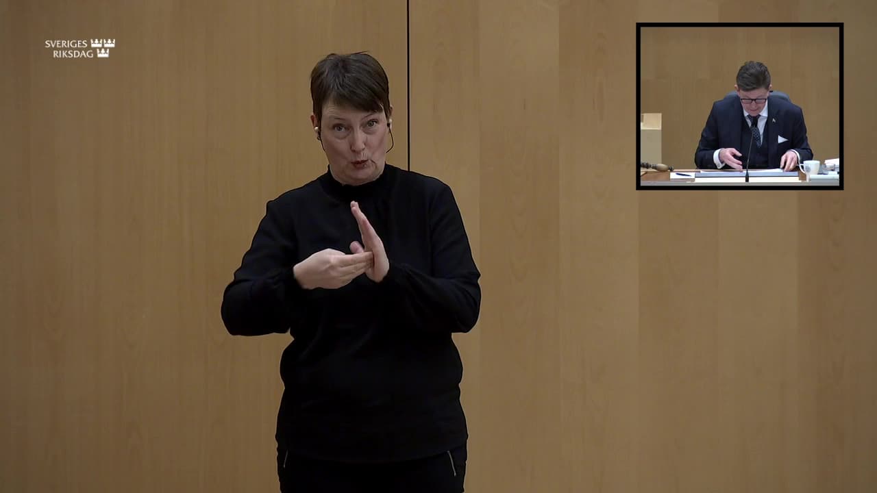 Stillbild från Partiledardebatt, Partiledardebatt - teckenspråkstolkad