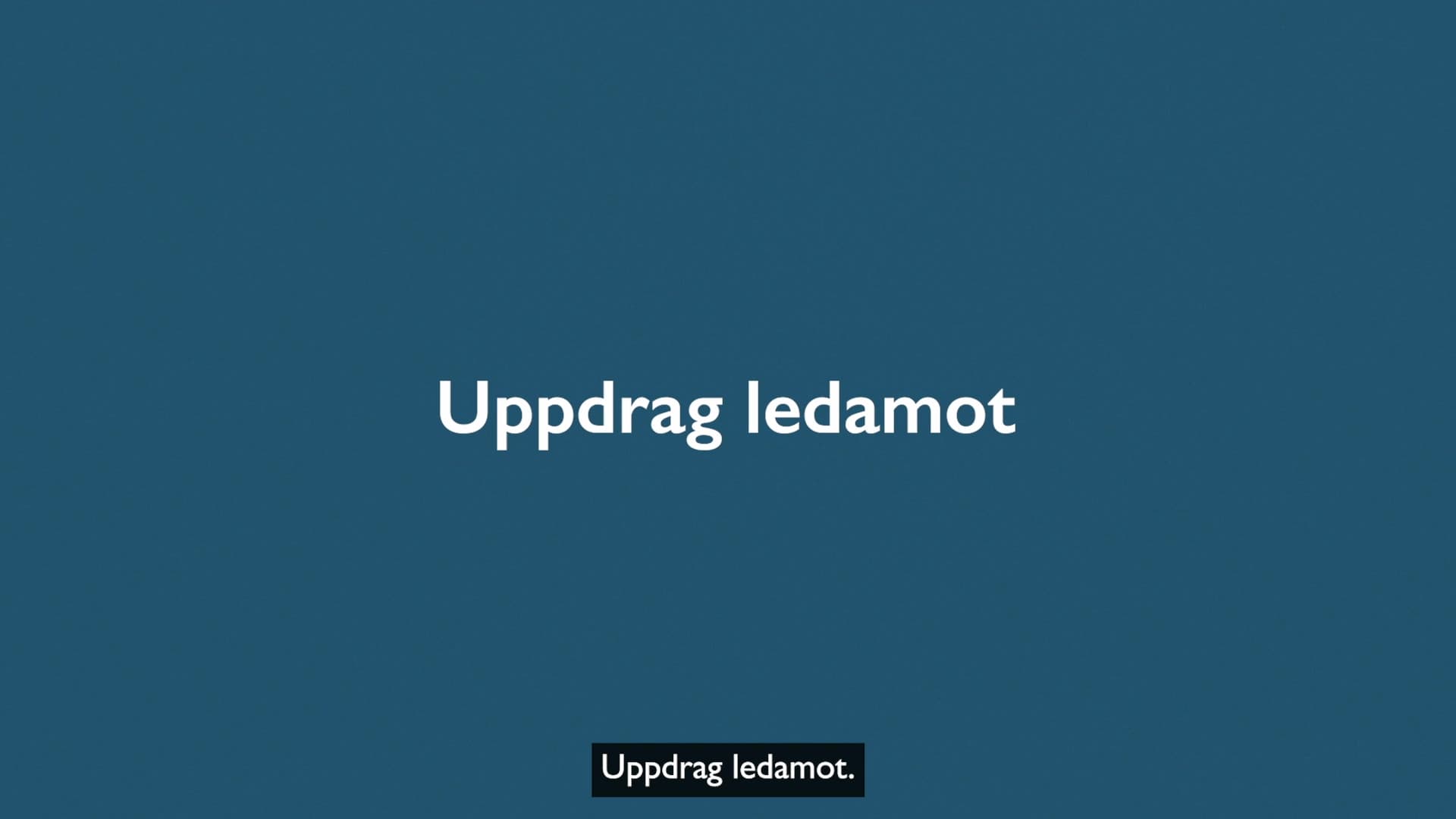 Stillbild från Filmer om riksdagen, Uppdrag ledamot