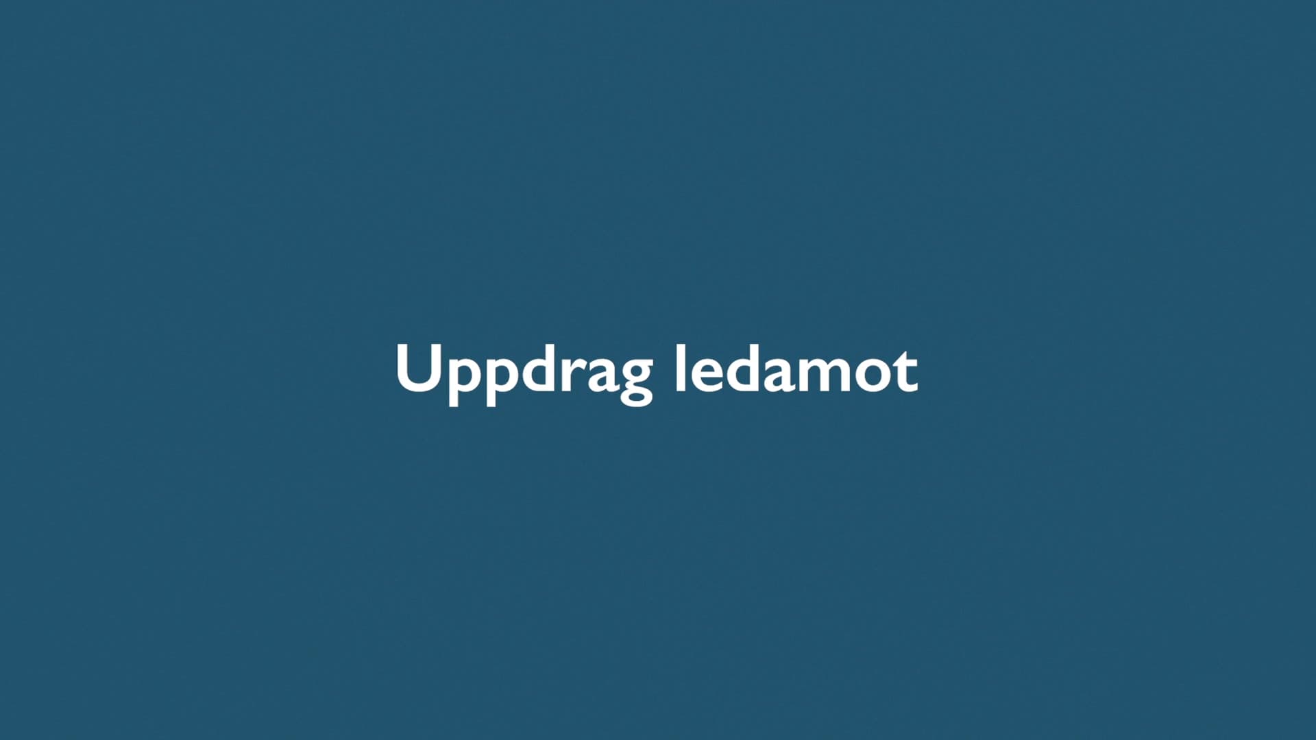 Stillbild från Filmer om riksdagen, Uppdrag ledamot