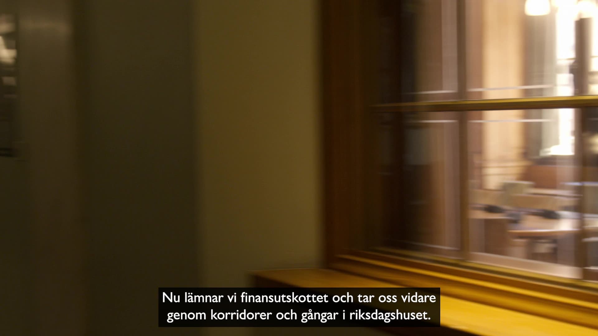 Stillbild från Filmer om riksdagen, Gångarna i riksdagshuset