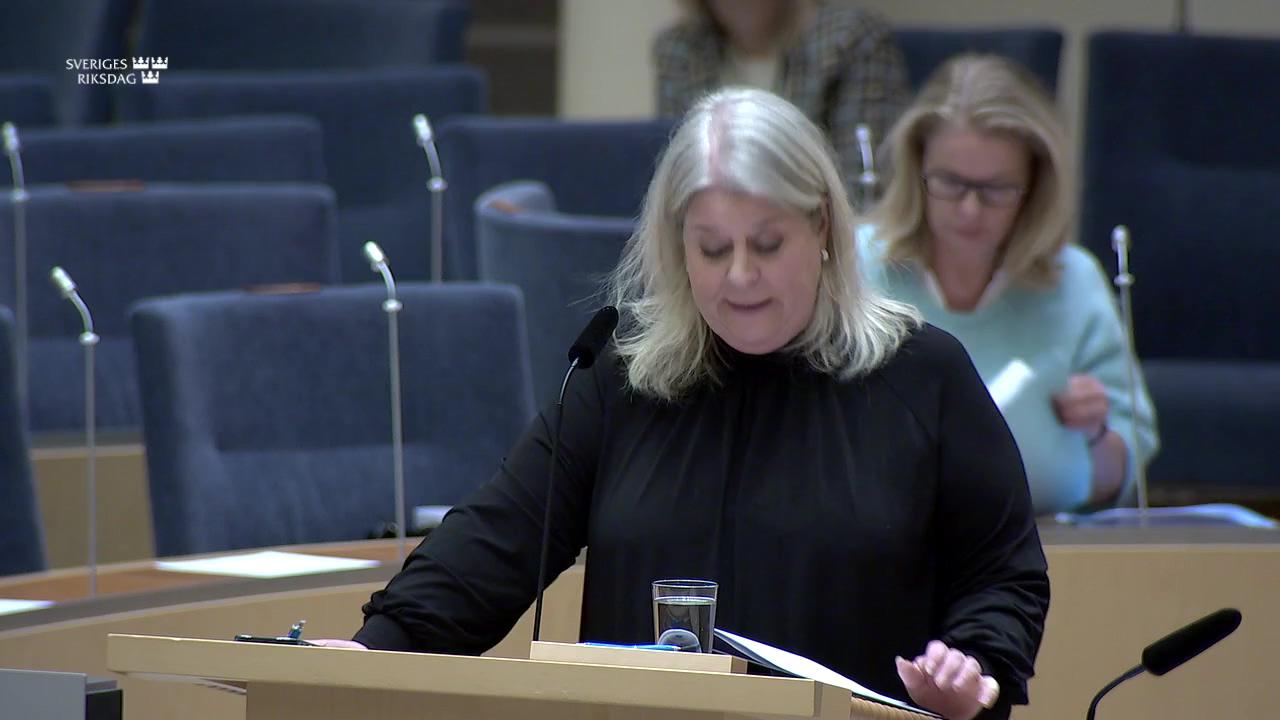 Stillbild från Interpellationsdebatt, Rättssäkerhet och barnperspektiv i LVU-ärenden