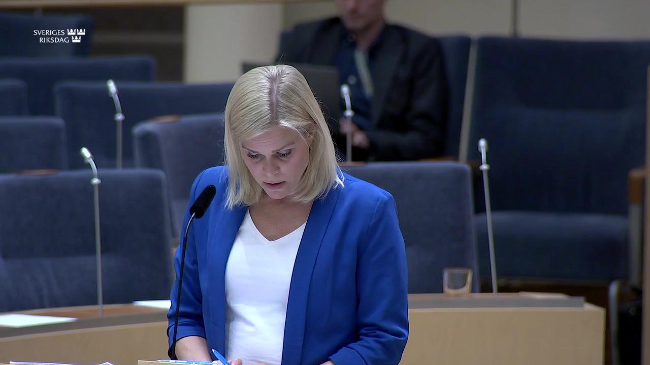 Stillbild från Interpellationsdebatt, Arbetsmiljöstrategin