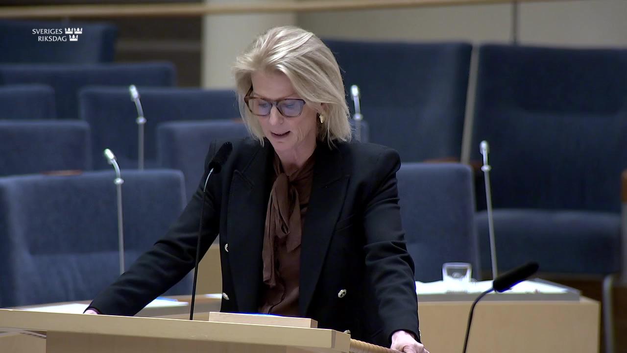 Stillbild från Interpellationsdebatt, Effektiv kapitalbeskattning vid utflyttning