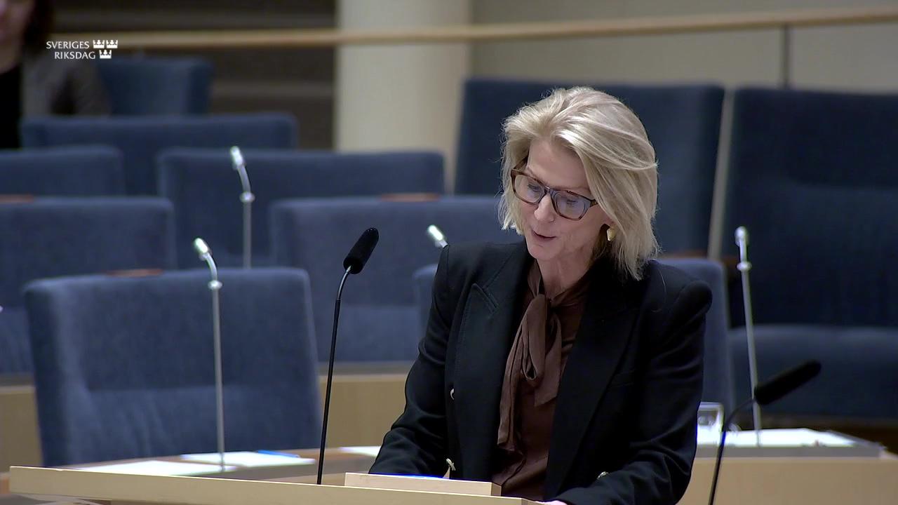 Stillbild från Interpellationsdebatt, Sveriges återhämtningsplan