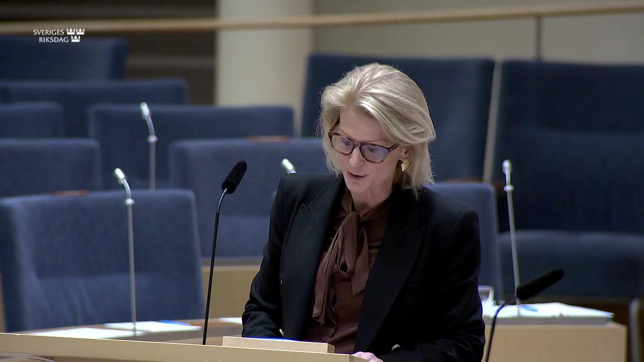 Stillbild från Interpellationsdebatt, Tullverkets befogenheter