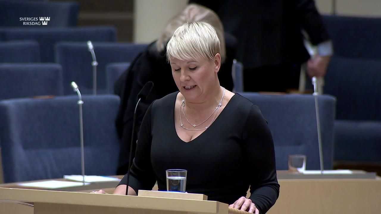 Stillbild från Interpellationsdebatt, Socialförsäkringsskyddet för gravida 