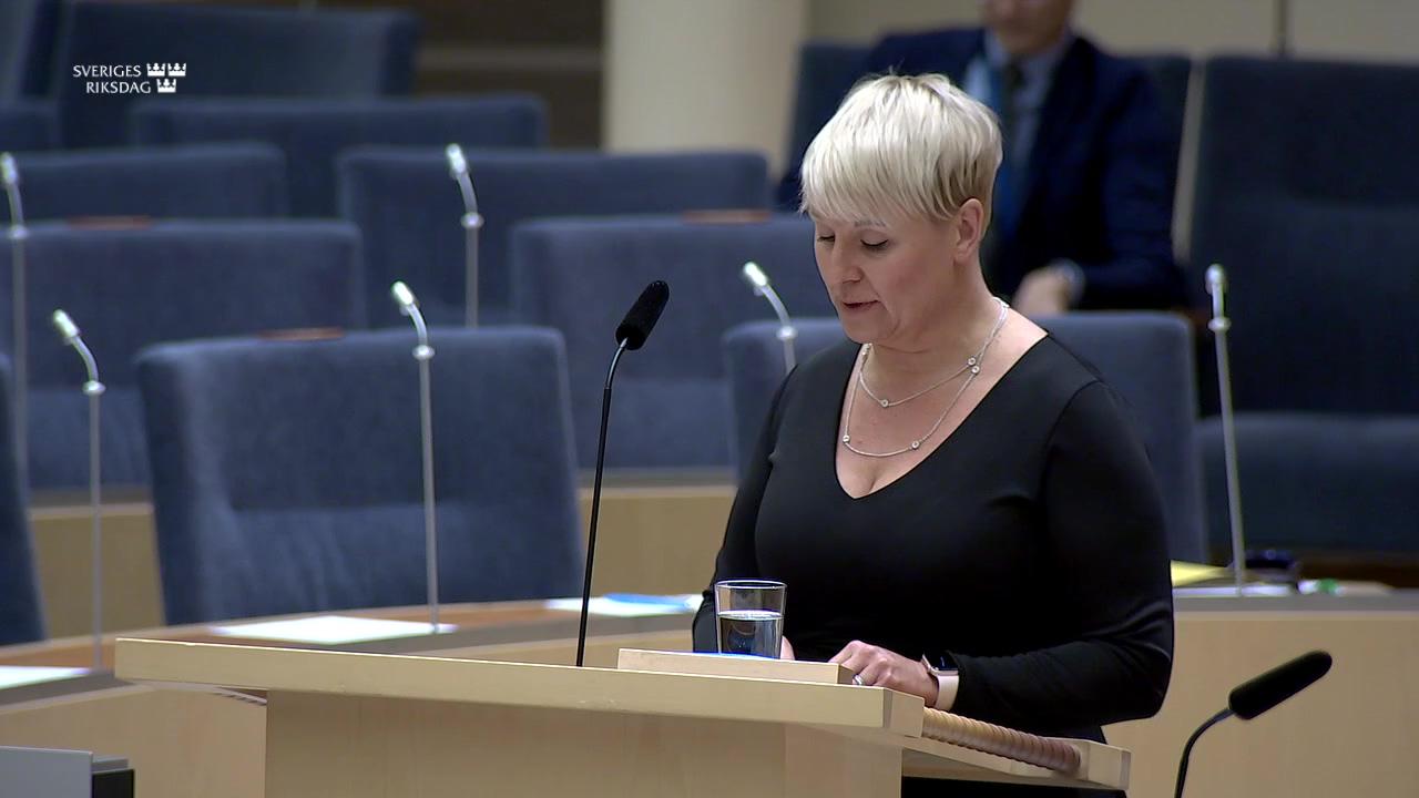 Stillbild från Interpellationsdebatt, Uppföljning av Finsaminsatser