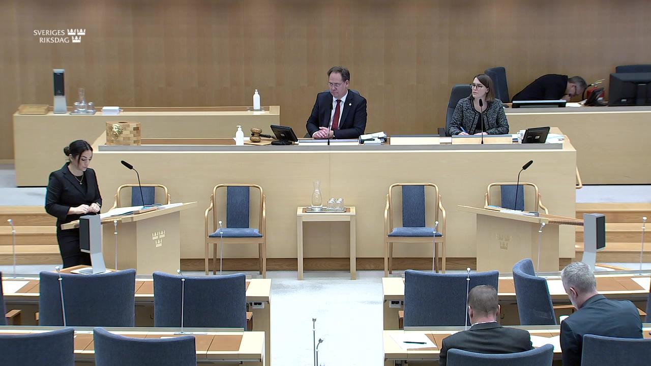 Stillbild från Interpellationsdebatt, Nedskärningar i kulturskolorna 