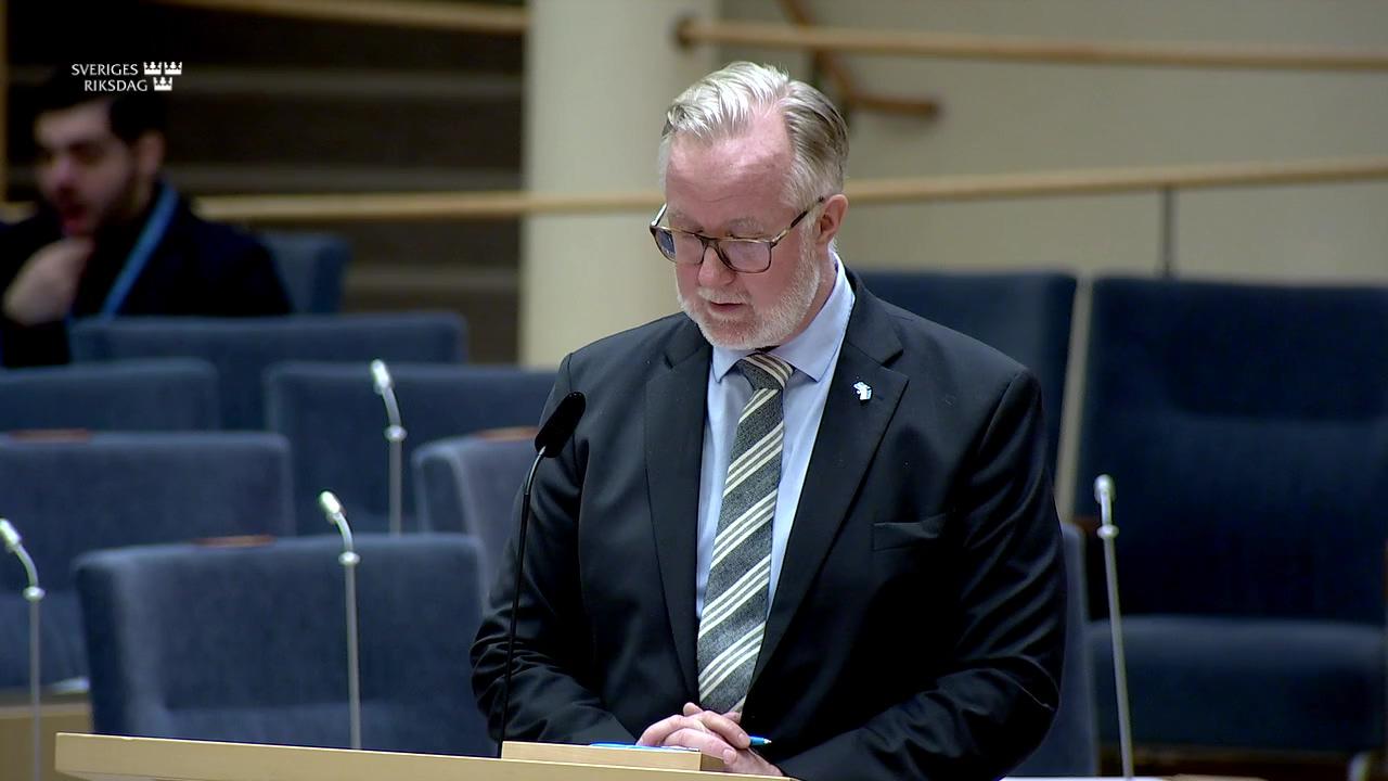 Stillbild från Interpellationsdebatt, Ökande arbetslöshet och kvalificerad arbetskraftsbrist