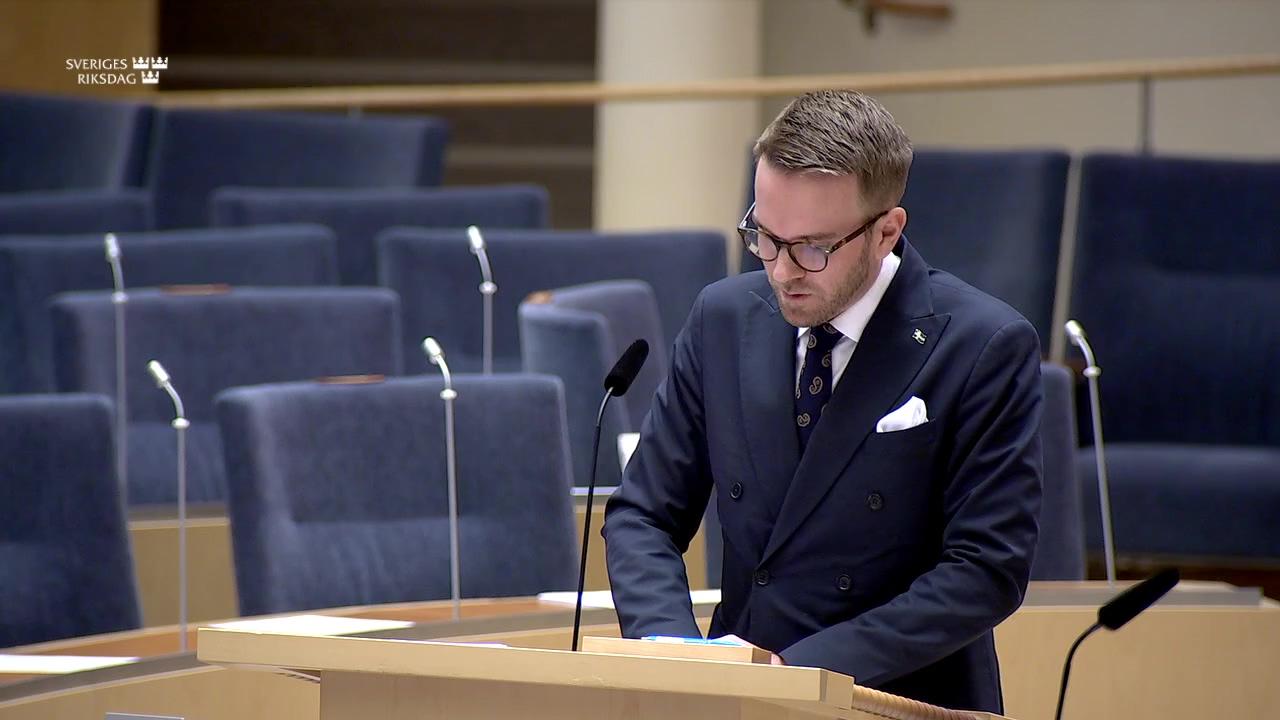 Stillbild från Interpellationsdebatt, Ostlänken