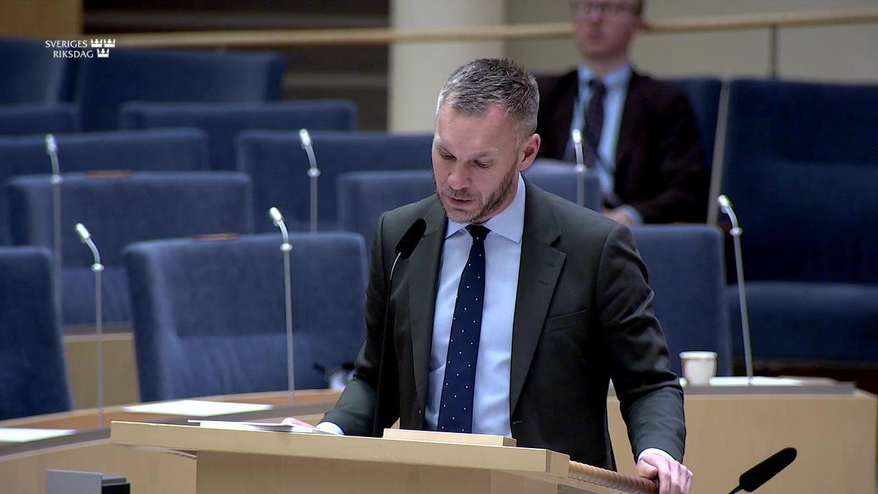 Stillbild från Interpellationsdebatt, Stöd för grön omställning 