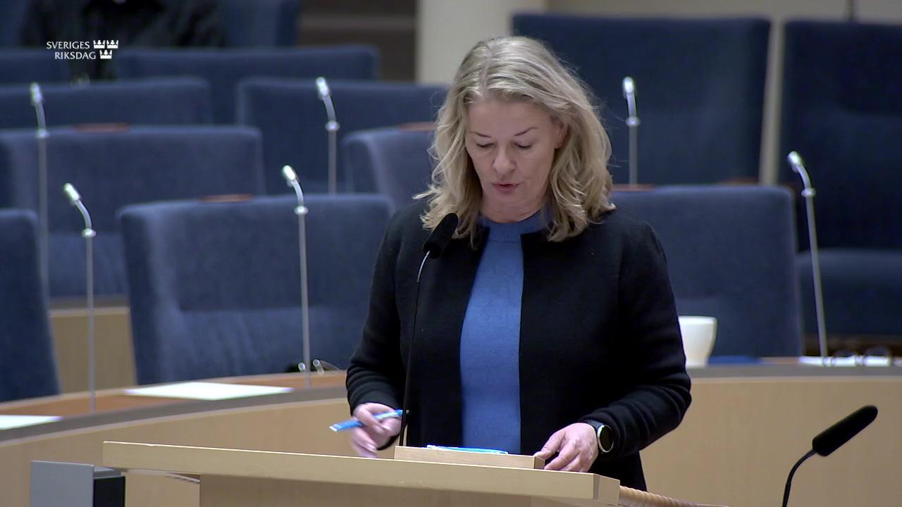 Stillbild från Interpellationsdebatt, Arbetsmarknadskunskap i gymnasieskolan 