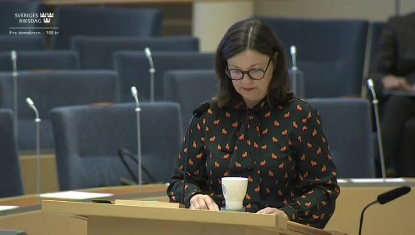 Stillbild från Interpellationsdebatt, Felaktigheter i samband med Pisa 2018