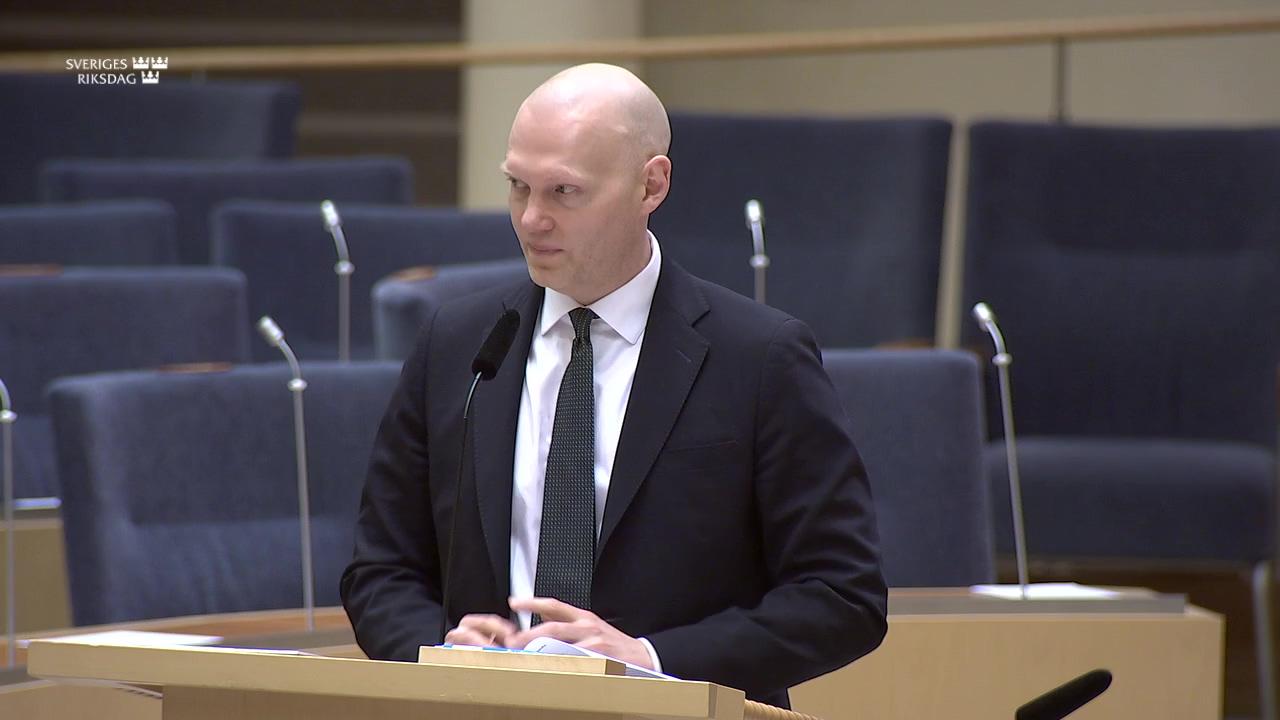 Stillbild från Interpellationsdebatt, Översyn av förordningen om förvaltning av statliga fastigheter