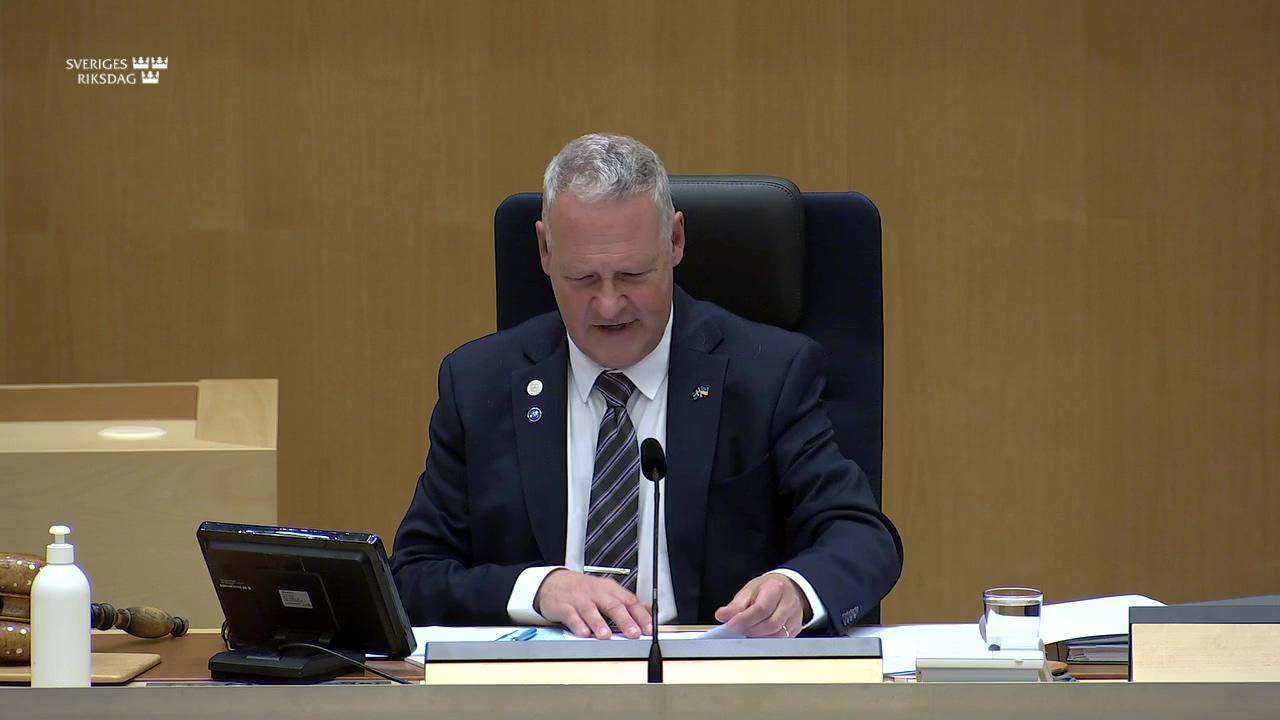 Stillbild från Debatt om förslag, Behöriga myndigheter enligt EU:s förordning om en gemensam digital ingång