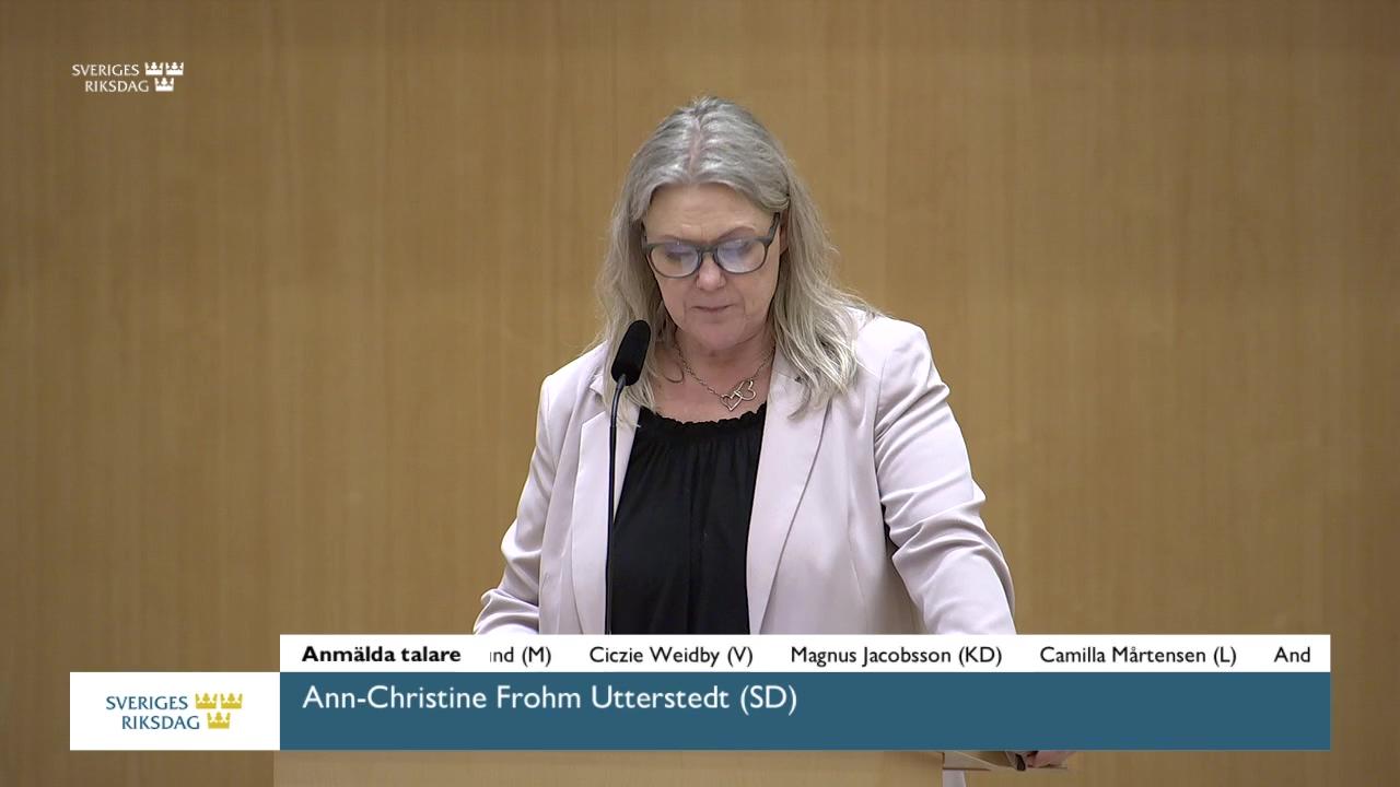 Stillbild från Debatt om förslag, Riksrevisionens rapport om Samhalls samhällsuppdrag