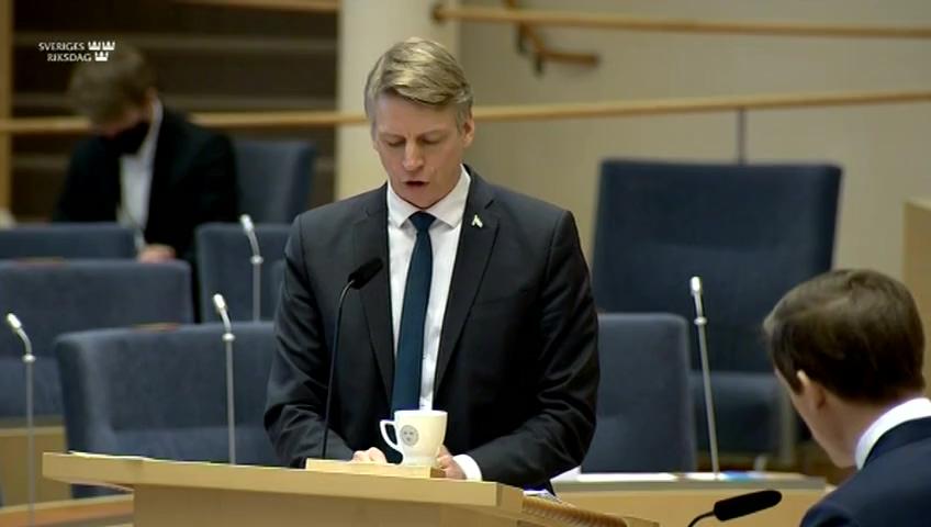 Stillbild från Interpellationsdebatt, Efterlevnaden av svavelförordningen