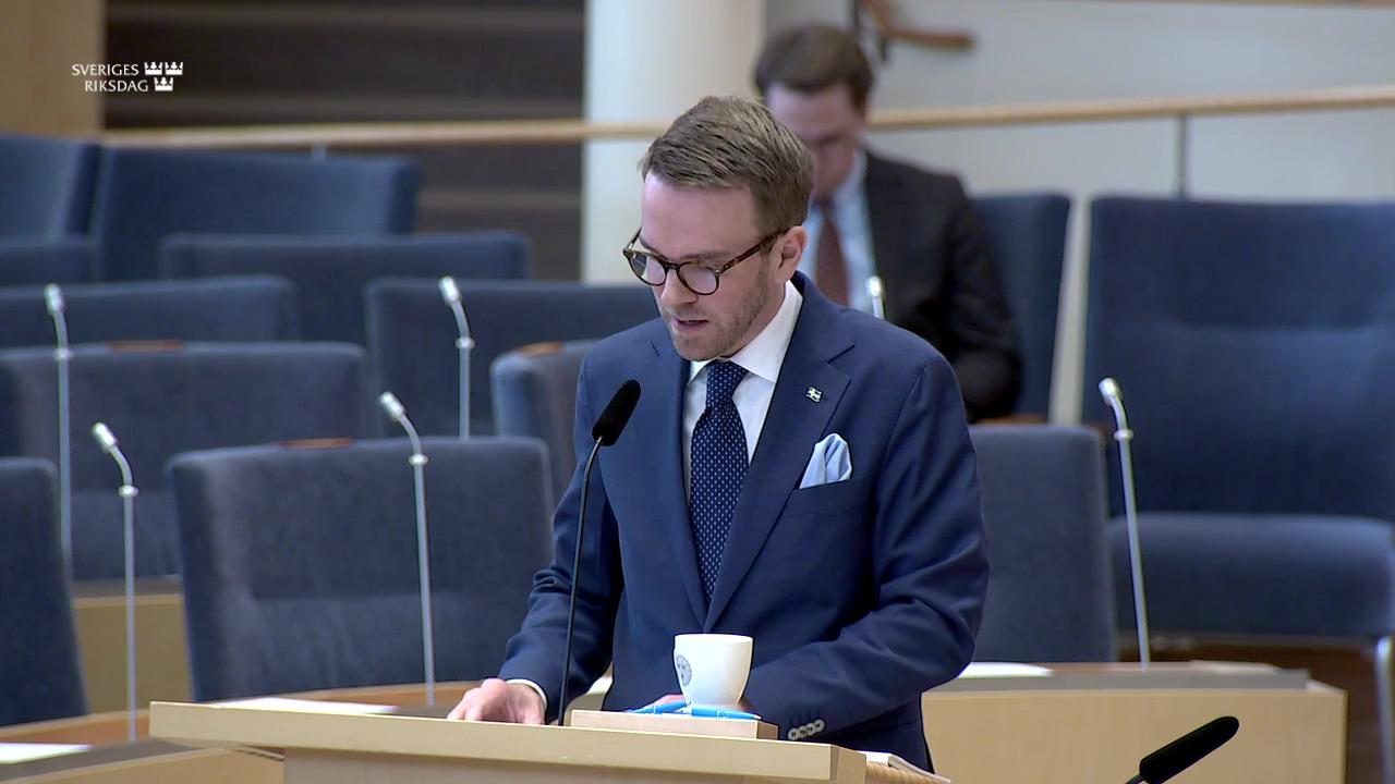 Stillbild från Interpellationsdebatt, Bromma flygplats och dess påverkan på Arlanda