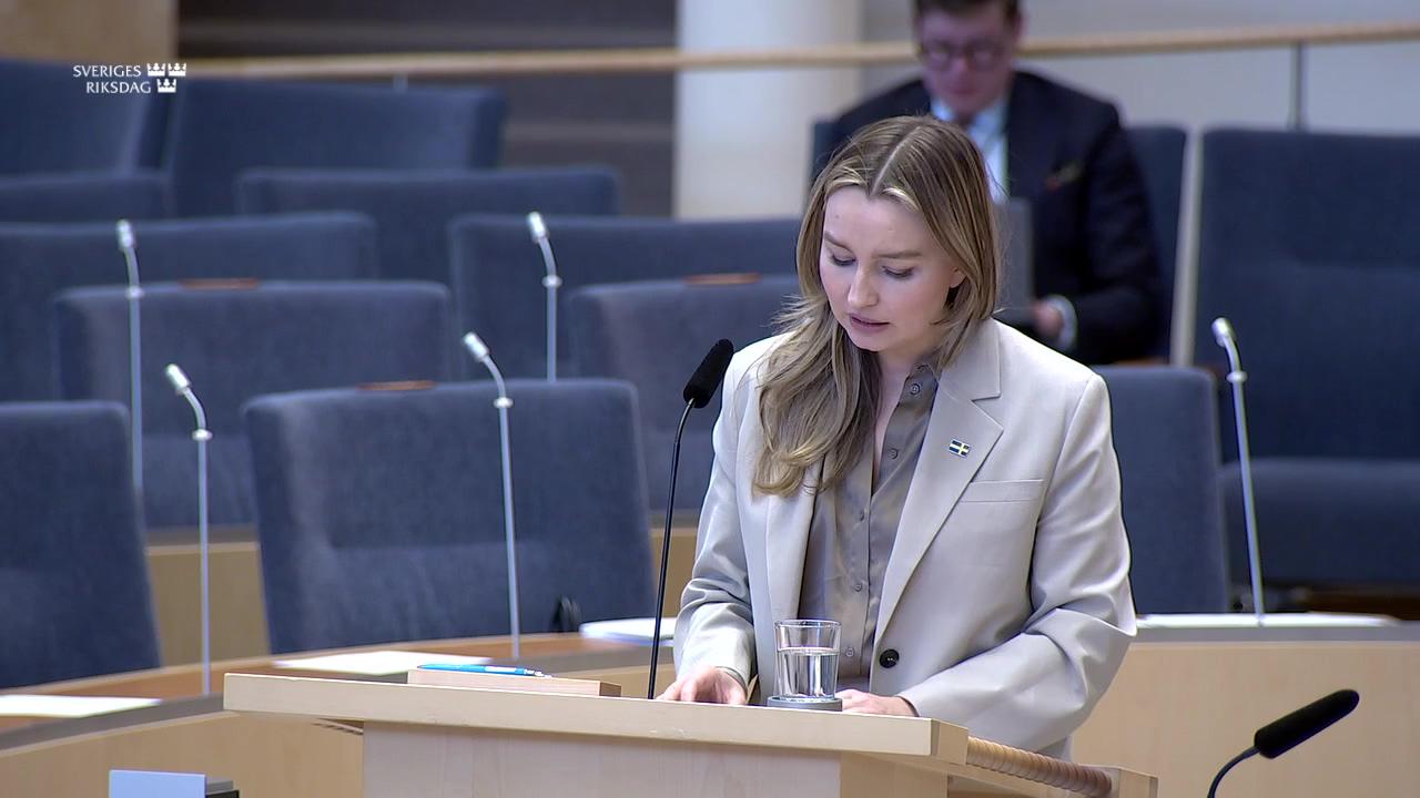 Stillbild från Interpellationsdebatt, EU-direktivet om tillbörlig aktsamhet för företag