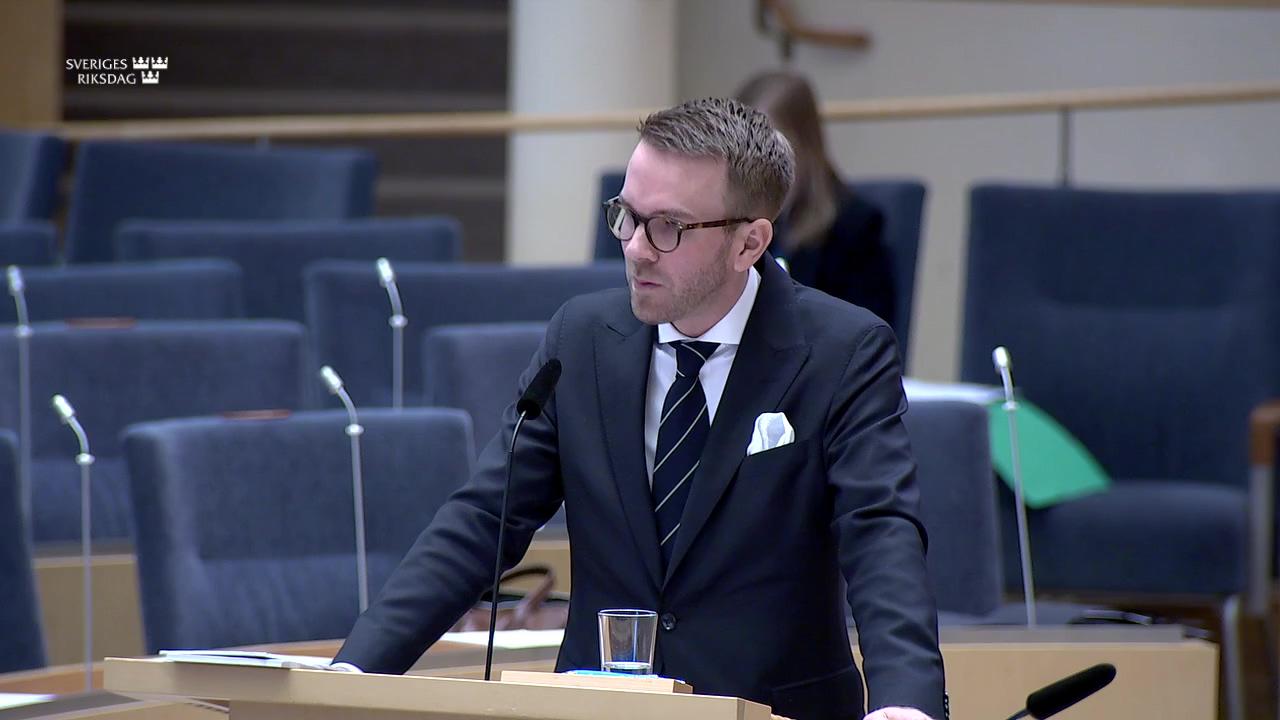 Stillbild från Interpellationsdebatt, Norrbotniabanans samhällsnytta 