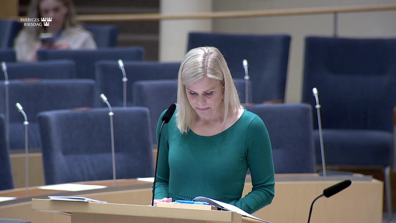 Stillbild från Interpellationsdebatt, Förbud mot användande av heltäckande slöja, hijab och burka