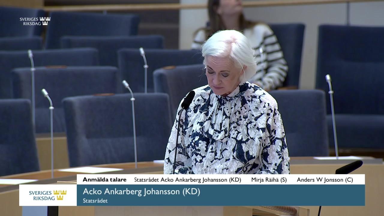 Stillbild från Interpellationsdebatt, Västmanlänningars tillgång till sjukvård