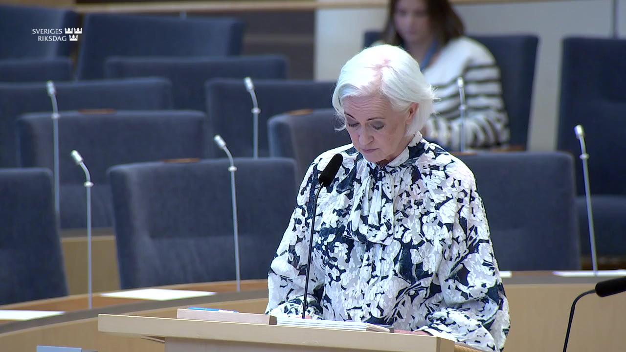 Stillbild från Interpellationsdebatt, Ivos granskning av LARO-mottagningar