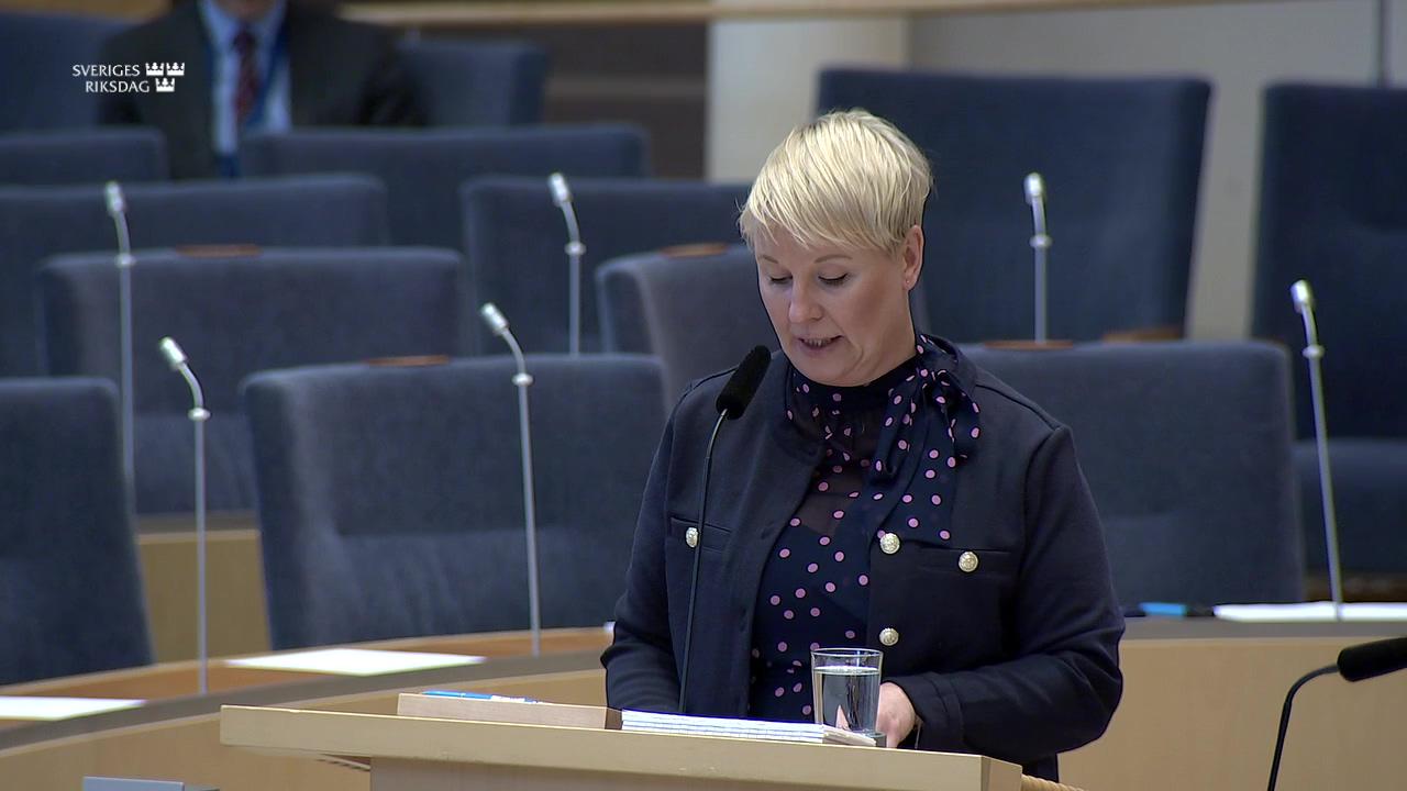 Stillbild från Interpellationsdebatt, Regelverket för angiven yrkesgrupp