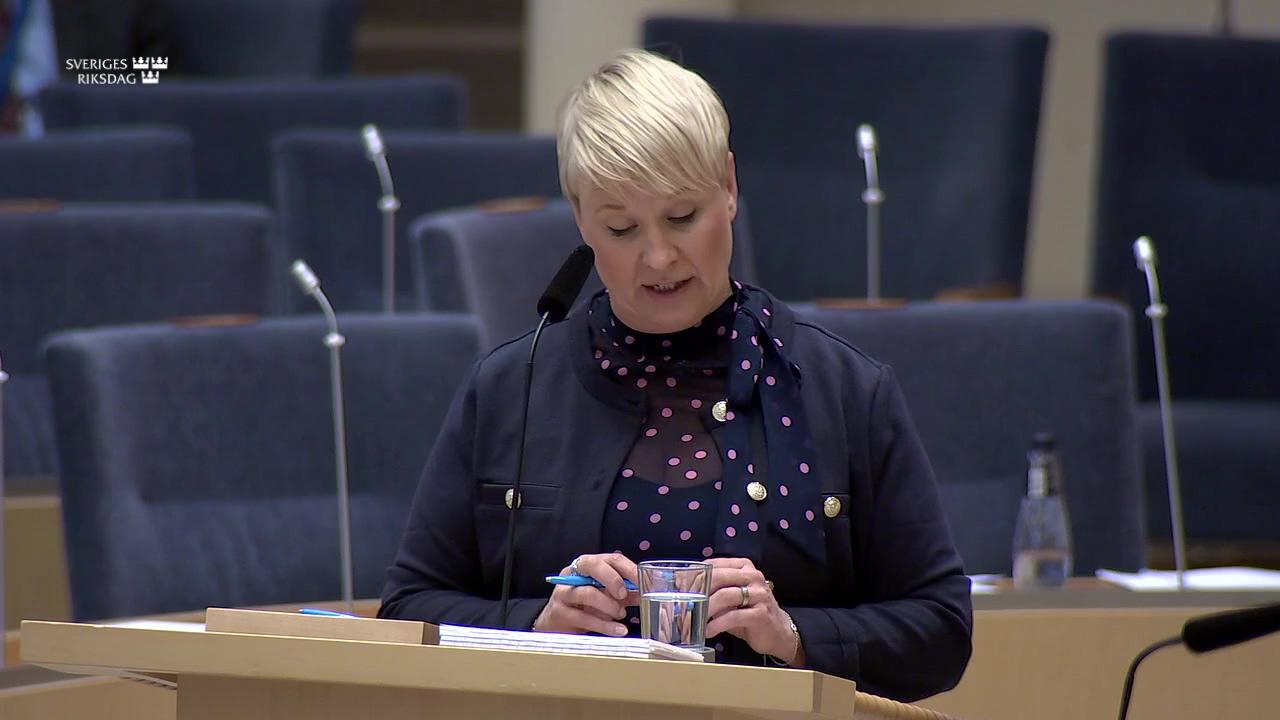 Stillbild från Interpellationsdebatt, Läkarintygets betydelse i sjukpenningärenden