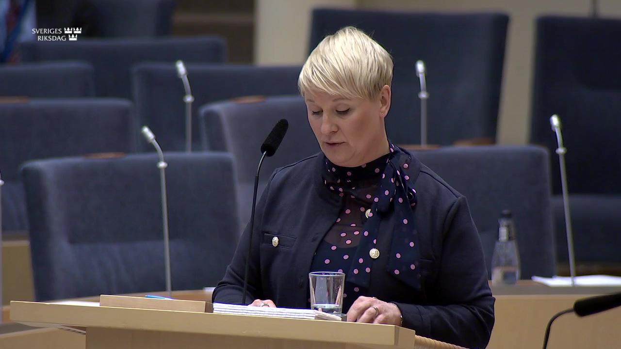 Stillbild från Interpellationsdebatt, Inflationens effekt på sjuk- och aktivitetsersättningen