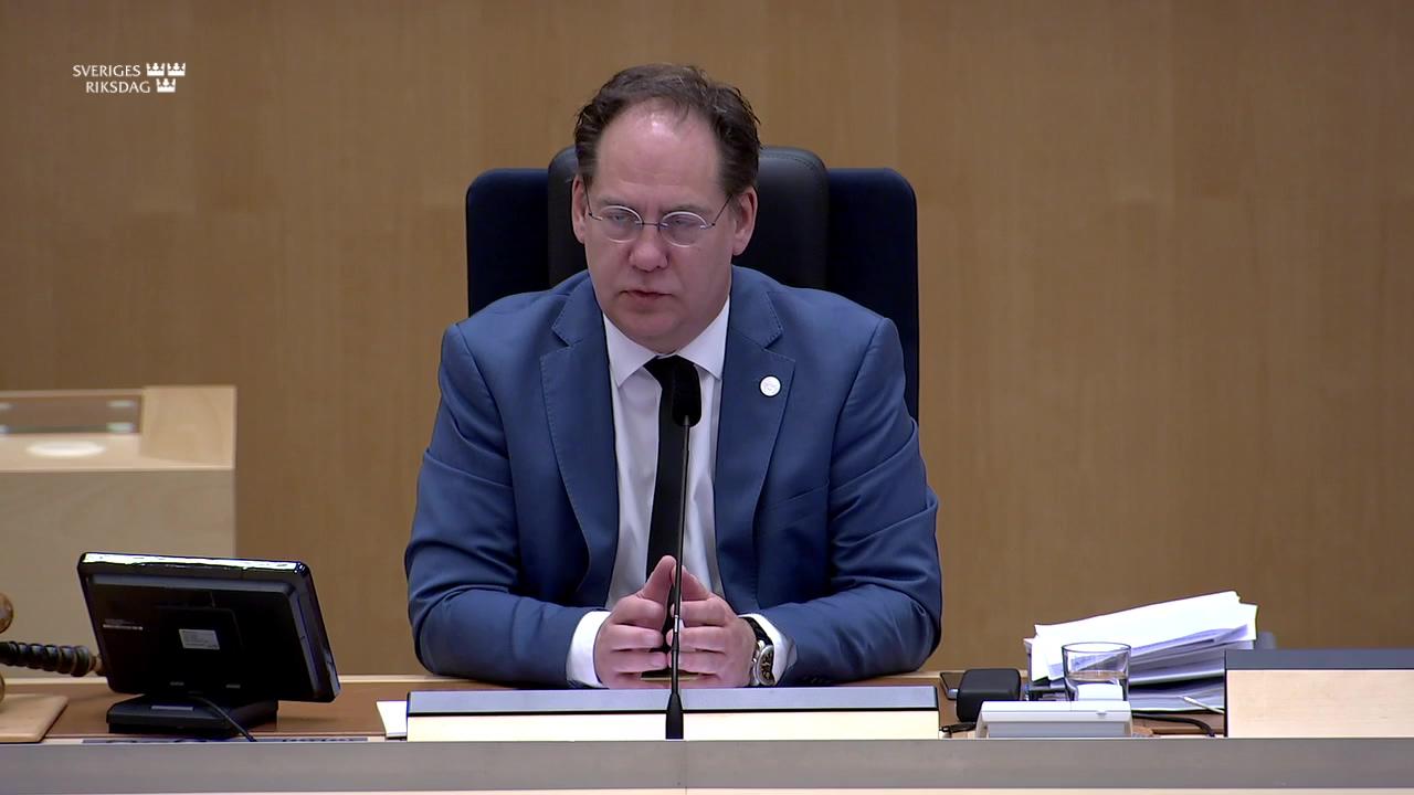 Stillbild från Debatt om förslag, Äldreomsorg