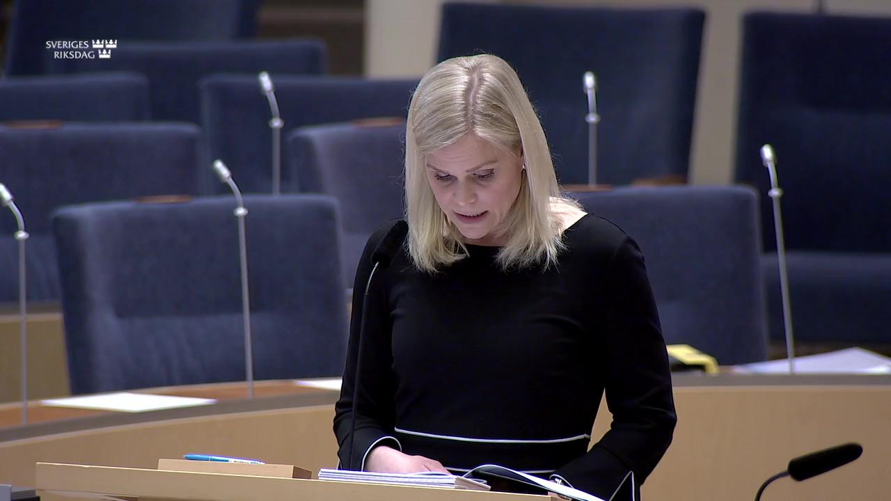 Stillbild från Interpellationsdebatt, Stöd för att motverka våld i ungas relationer