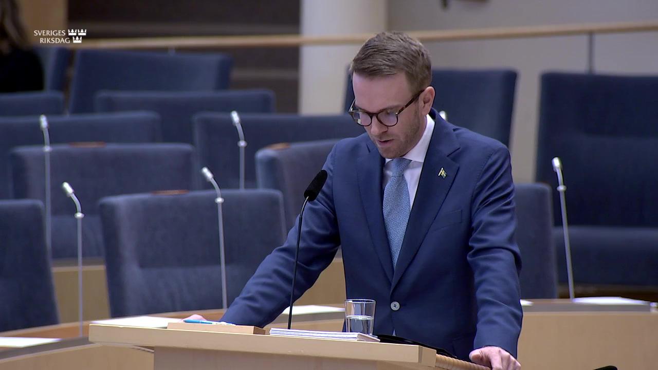 Stillbild från Interpellationsdebatt, Tåget - en klimatfråga