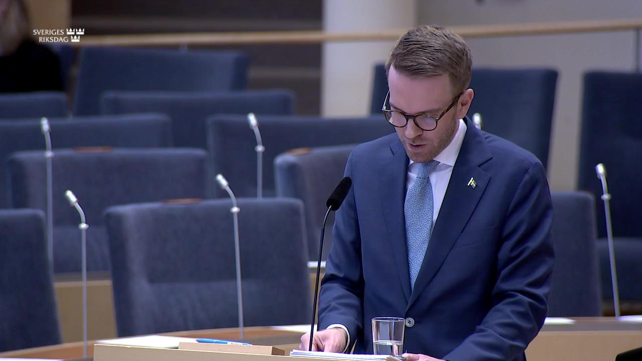 Stillbild från Interpellationsdebatt, Fossilfri konkurrenskraft inom bygg- och anläggningssektorn