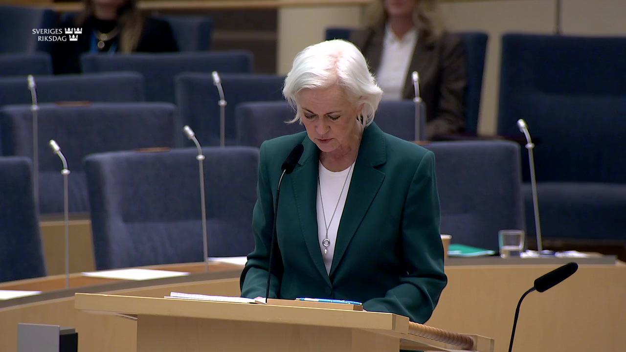 Stillbild från Interpellationsdebatt, Rättsliga rådets roll 