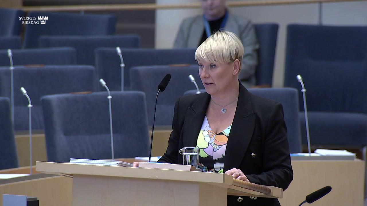 Stillbild från Interpellationsdebatt, SGI-utredningen