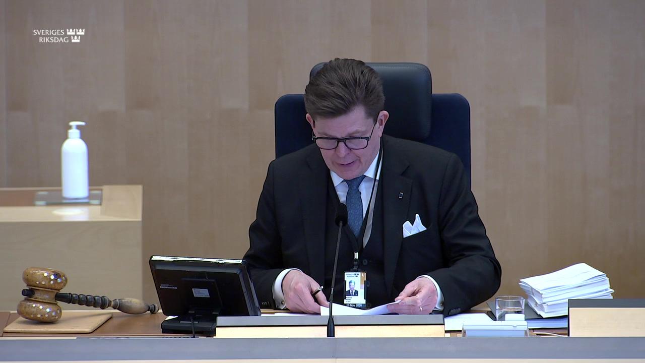 Stillbild från Interpellationsdebatt, Spelmissbruk