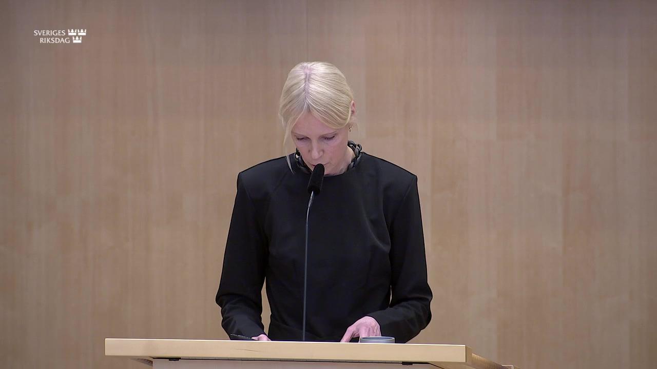 Stillbild från Debatt om förslag, Arbetsmiljö och arbetstid