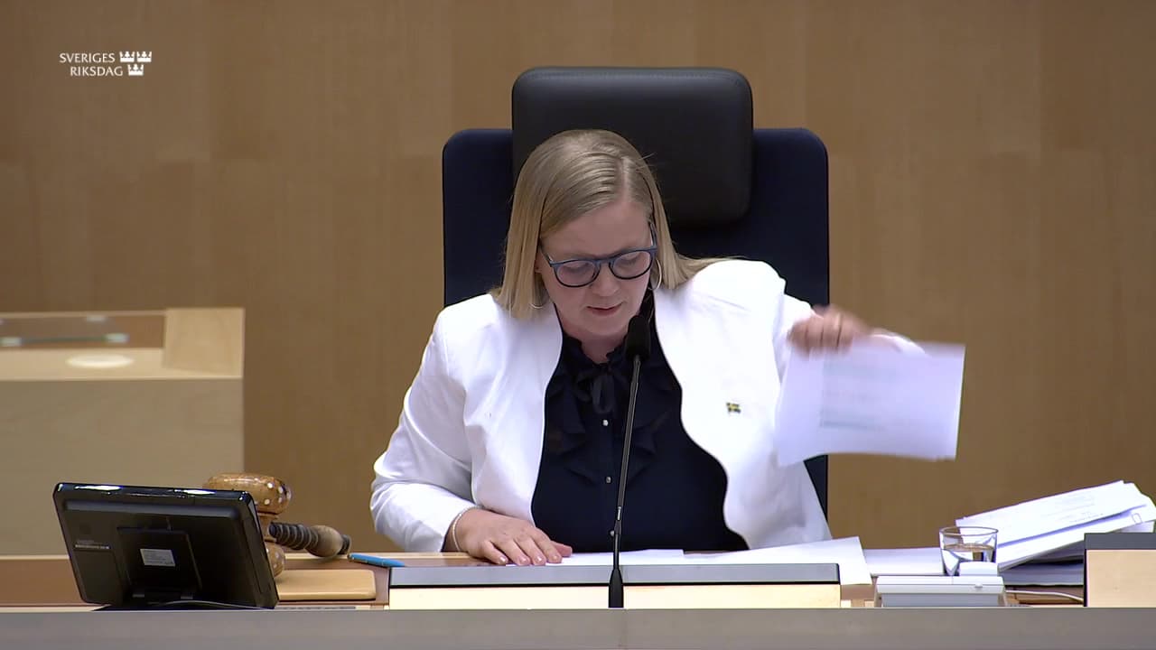 Stillbild från Beslut, Beslut: Extra ändringsbudget för 2024 – Åtgärder i samband med rekonstruktion av SAS AB