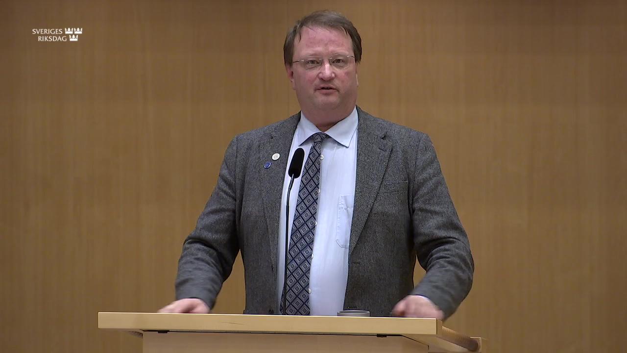 Stillbild från Debatt om förslag, Hushållningen med mark- och vattenområden