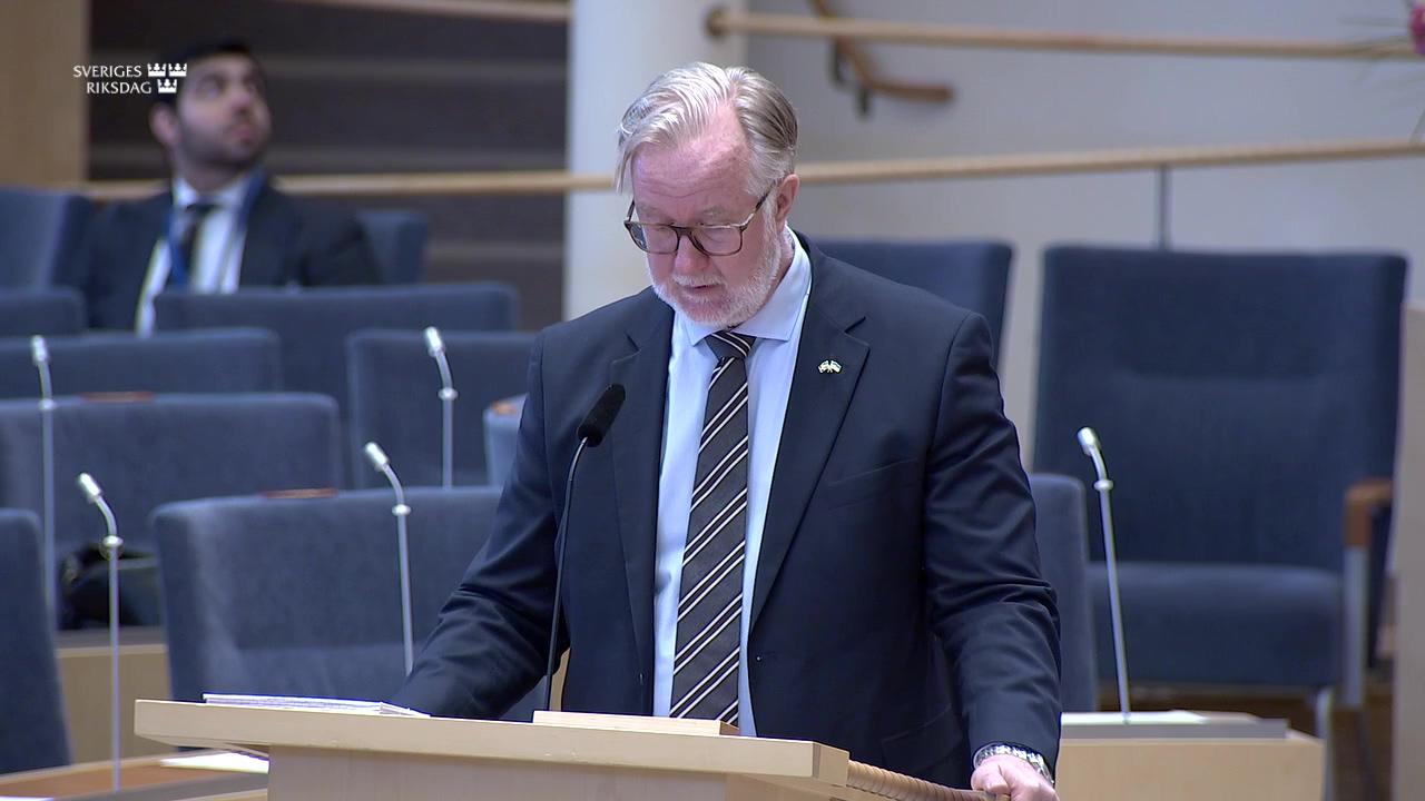 Stillbild från Interpellationsdebatt, Utvecklingen inom arbetsmarknadsutbildningen