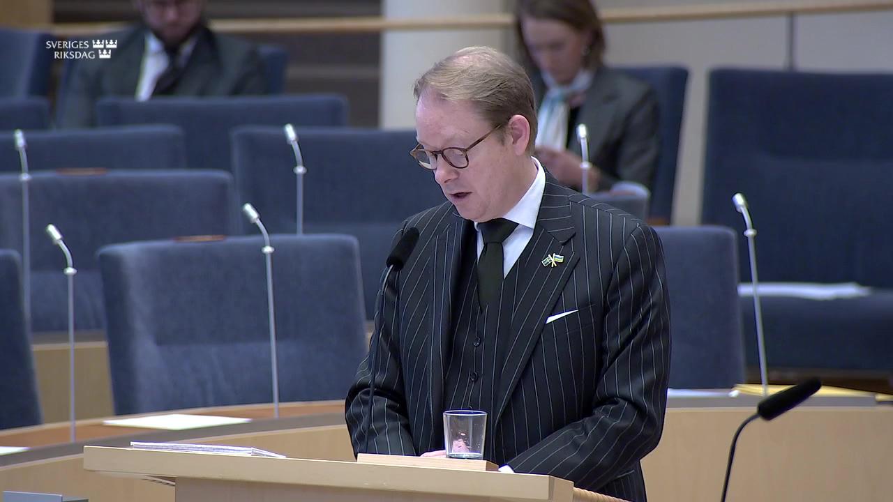 Stillbild från Interpellationsdebatt, Situationen i Etiopien