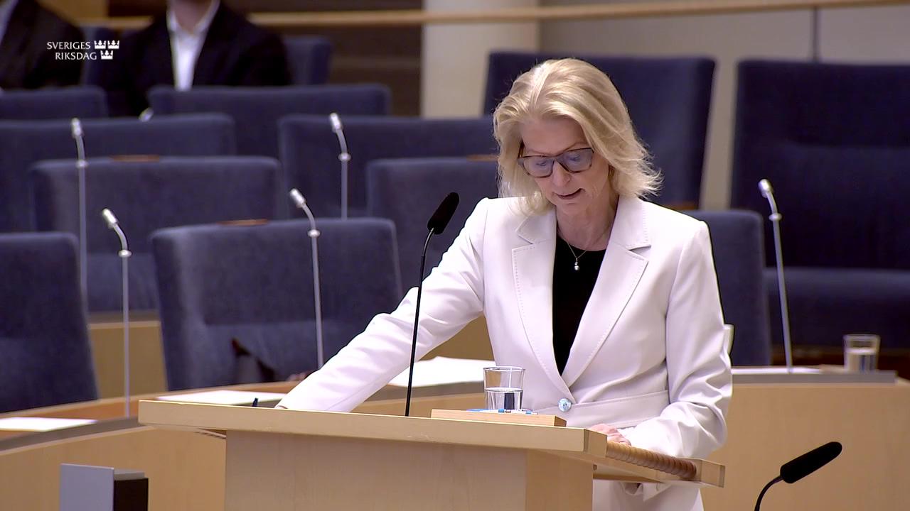 Stillbild från Interpellationsdebatt, Benämningen på Taiwan i svensk folkbokföring