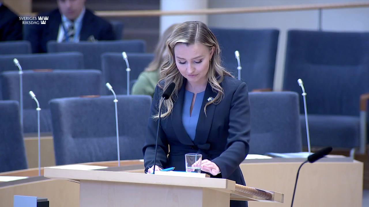 Stillbild från Interpellationsdebatt, Värnande av svenska intressen i EU
